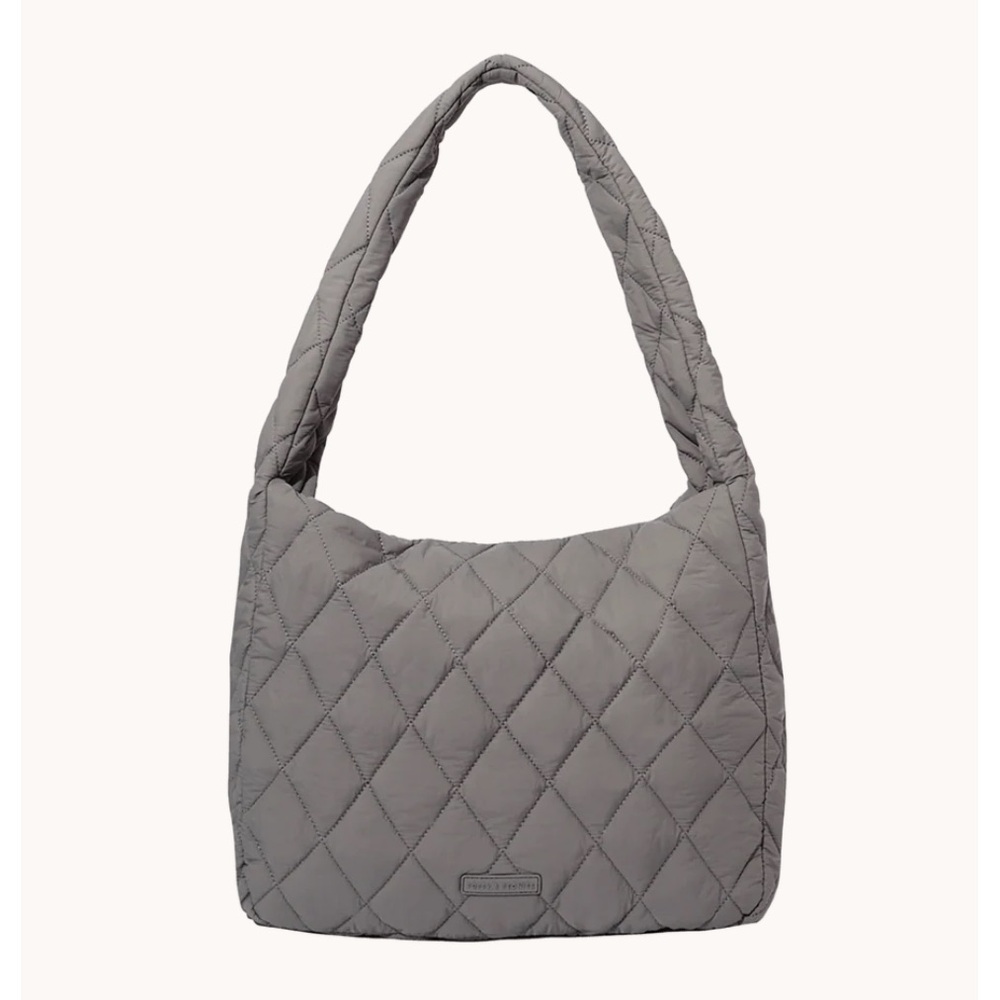 Grey haul it hobo tote bag
